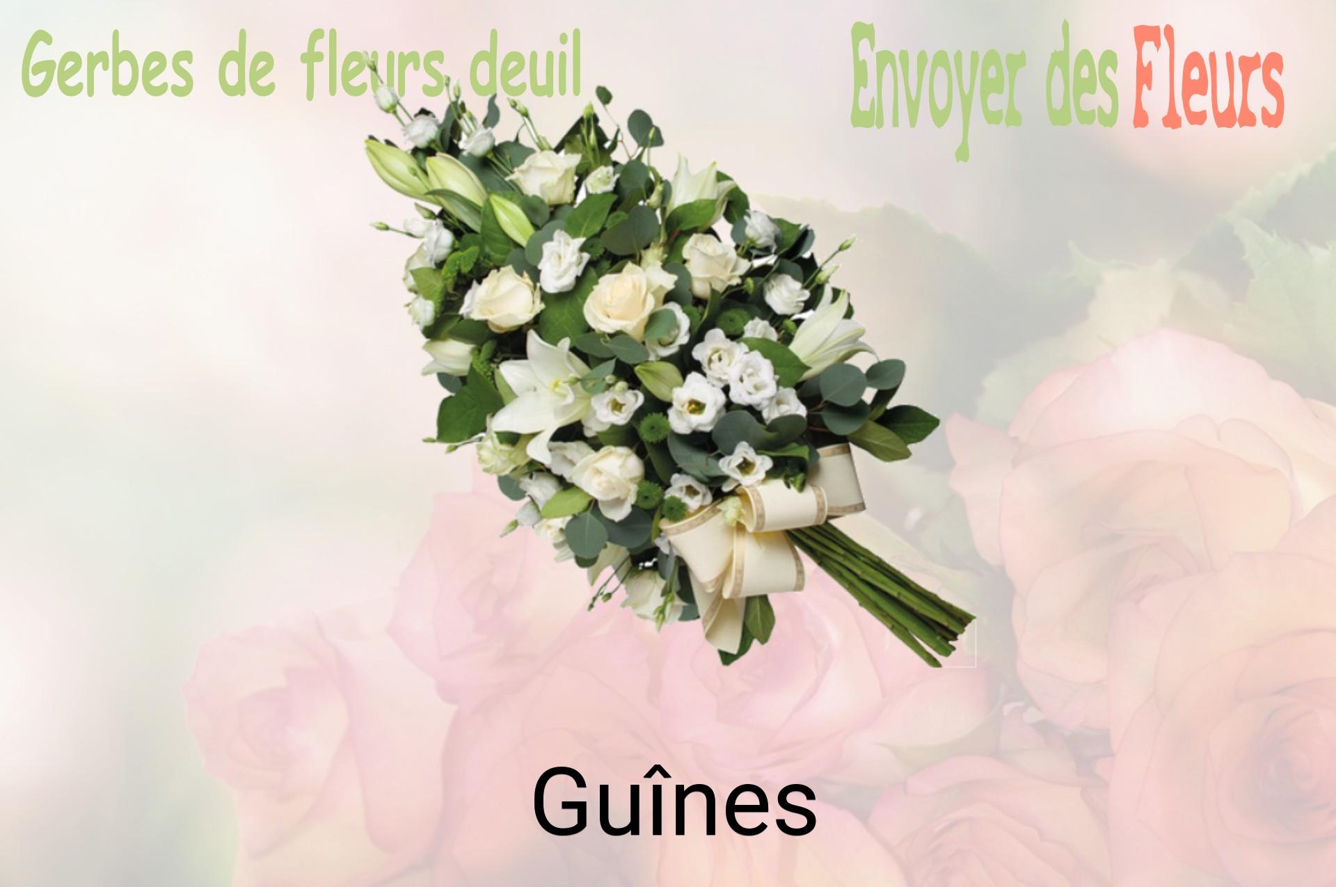 Gerbe de fleurs de deuil livrée à Guînes